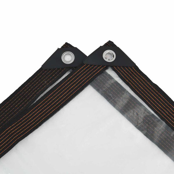 vidaXL Plachta s očkami Priehľadn&aacute; 4 x 6 m Polyetyl&eacute;n