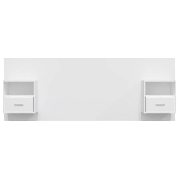 vidaXL Čelo postele so skrinkami biele spracované drevo