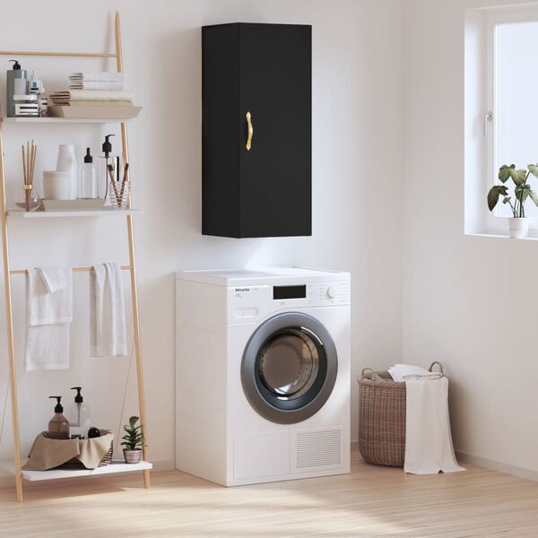 vidaXL N&aacute;stenn&aacute; skrinka čierna 34,5x34x90 cm