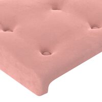 vidaXL Čelo postele s LED ružové 83x16x118/128 cm zamat