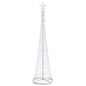 vidaXL LED vianočn&yacute; stromček Studen&aacute; biela 190 cm Kov