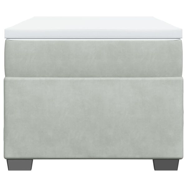 vidaXL Posteľn&yacute; r&aacute;m boxsping s matracom bledosiv&yacute; 100x200 cm zamat