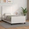 vidaXL Posteľný rám s čelom biely 80x200 cm umelá koža