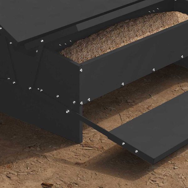 vidaXL Krm&iacute;tko s ped&aacute;lom pre kura Čierna 75 x 53 x 20,5 cm