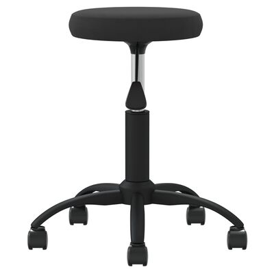 vidaXL Masážna stolička zamatová čierna
