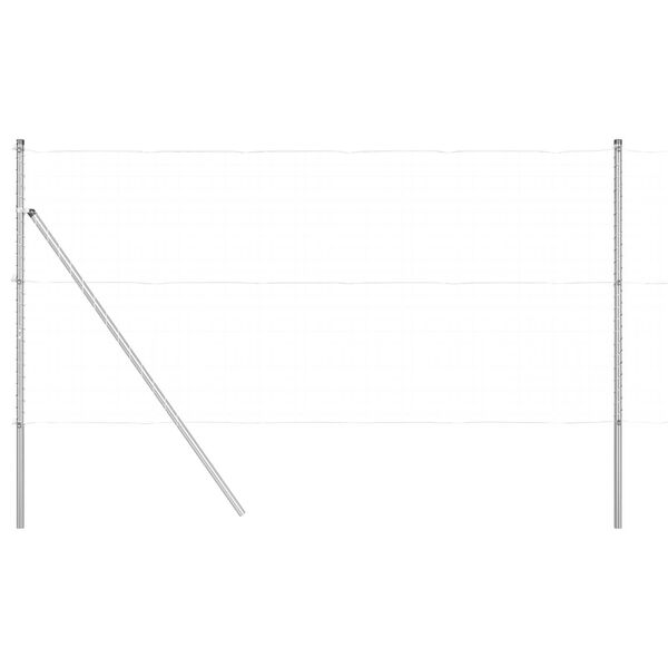 vidaXL Stĺp na plot. Iný 26 pcs Sivá 3,2 x 3,2 x 200 cm Oceľ