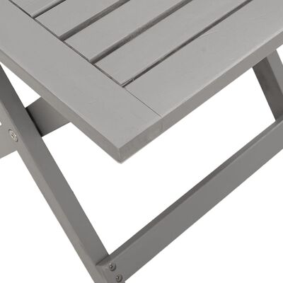 vidaXL Záhradné ležadlo so stolíkom sivé akáciový masív