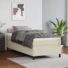vidaXL Boxspring posteľ s matracom kr&eacute;mov&aacute; 100x200 cm umel&aacute; koža