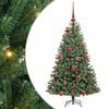 vidaXL Umel&yacute; Skl&aacute;pac&iacute; Vianočn&yacute; Stromček Zelen&aacute; 120 cm PVC a kov