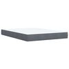 vidaXL Posteľn&yacute; r&aacute;m boxspring s matracom tmavosiv&yacute; 140x200 cm zamat