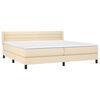 vidaXL Boxspring posteľ s matracom kr&eacute;mov&aacute; 200x200 cm l&aacute;tka