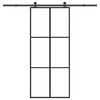 vidaXL Posuvn&eacute; dvere s kovan&iacute;m ESG sklo a hlin&iacute;k 90x205 cm