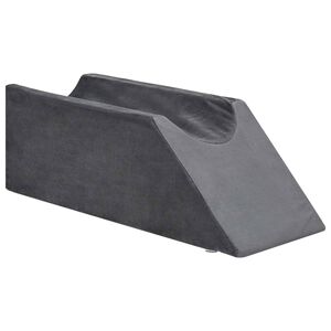 vidaXL Vank&uacute;&scaron; na nohy 68 x 25 x 21,5 cm Pevn&yacute; PU pena Siv&aacute;
