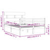 vidaXL R&aacute;m postele s čelom 140x190 cm mas&iacute;vne drevo