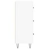 vidaXL Komoda biela 34,5x34x90 cm spracované drevo