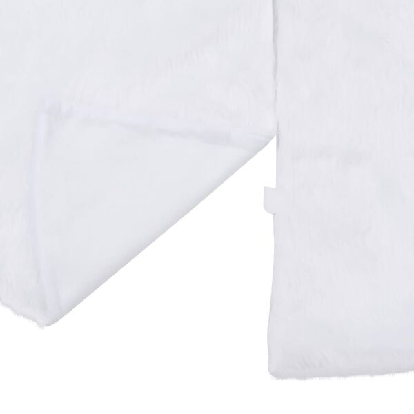 vidaXL Vianočn&aacute; sukňa na stromček biela 150 cm umel&aacute; kožu&scaron;ina