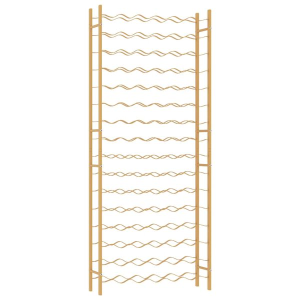 vidaXL Stojan na v&iacute;no na 96 flia&scaron; zlat&yacute; kovov&yacute;