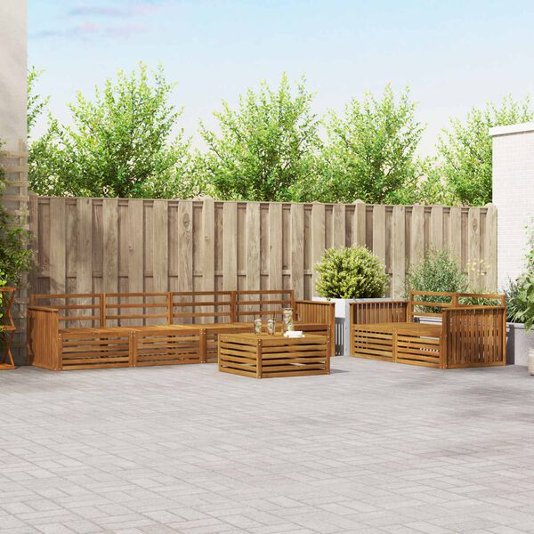 vidaXL Z&aacute;hradn&aacute; s&uacute;prava gaučov 7 pcs Pr&iacute;rodn&aacute; Pevn&eacute; ak&aacute;ciov&eacute; drevo