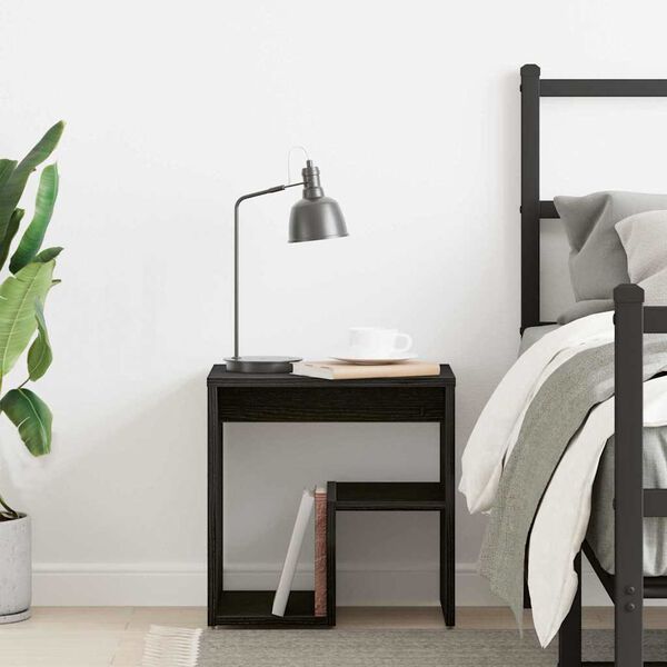 vidaXL Nočn&yacute; stol&iacute;k Čierny dub 40 x 30 x 40 cm Kompozitn&eacute; drevo