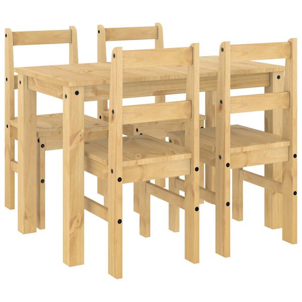 vidaXL 5-dielna jed&aacute;lensk&aacute; s&uacute;prava Panama, borovicov&yacute; mas&iacute;v