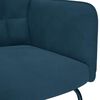 Hojdacie kreslo vidaXL so stoličkou Blue Velvet