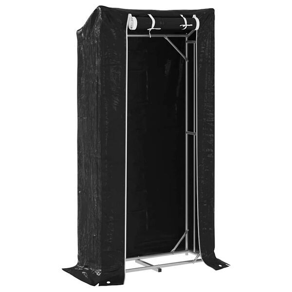 vidaXL Reg&aacute;l na krbov&eacute; drevo s pl&aacute;&scaron;tenkou 100x40x200 cm