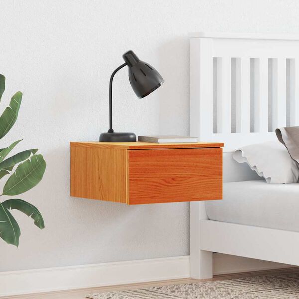 vidaXL Nočn&yacute; stol&iacute;k Včel&iacute; hned&yacute; 37 x 35 x 18,5 cm Borovicov&yacute; mas&iacute;v