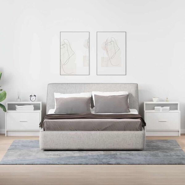 vidaXL Nočné skrinky so zásuvkou 2 ks biele 51x31x47 cm