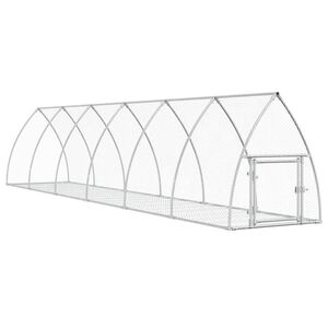vidaXL Kr&aacute;lik&aacute;reň strieborn&aacute; 105x600x120 cm pozinkovan&aacute; oceľ