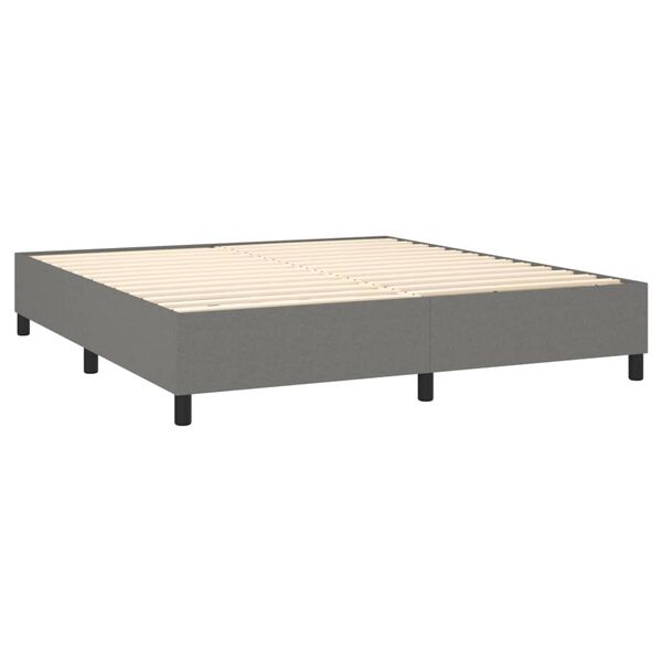 vidaXL Boxspring posteľ s matracom tmavosivá 160x200 cm látka