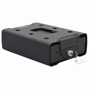 vidaXL Trezor do auta so z&aacute;mkom Čierna 21.8 x 16 x 7 cm Oceľ