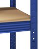 vidaXL 5-vrstvová rohová polica modrá oceľ a spracované drevo