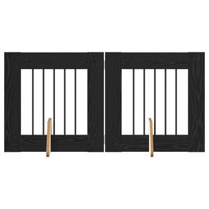 vidaXL Br&aacute;na pre psov so stojanmi 2 pcs Čierny dub 60 x 60 cm