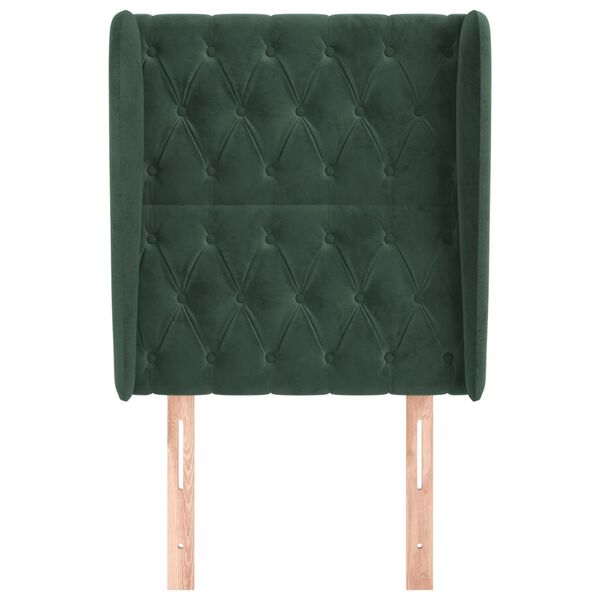 vidaXL Čelo postele so záhybmi tmavosivé 83x23x118/128 cm zamat