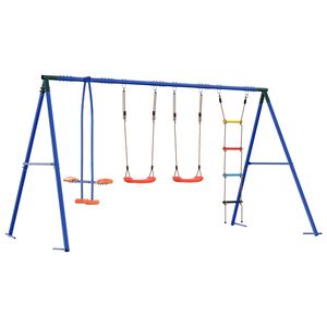 vidaXL Hojdačka do exteri&eacute;ru Viacfarebn&yacute; 330 x 185 x 185 cm Oceľ a PE