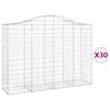 vidaXL Obl&uacute;kov&eacute; gabionov&eacute; ko&scaron;e 30 ks 200x50x140/160 cm pozink. železo