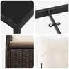vidaXL Záhradný jedálenský set s vankúšom 5 pcs Hnedá Poly ratan
