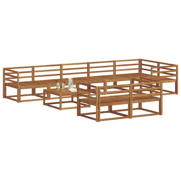 vidaXL Z&aacute;hradn&aacute; s&uacute;prava gaučov 9 pcs Pr&iacute;rodn&aacute; Pevn&eacute; ak&aacute;ciov&eacute; drevo