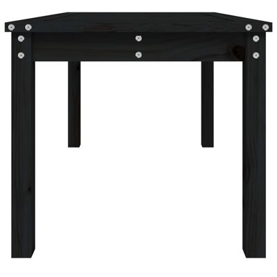 vidaXL Záhradný stolík čierny 82,5x50,5x45 cm borovicový masív