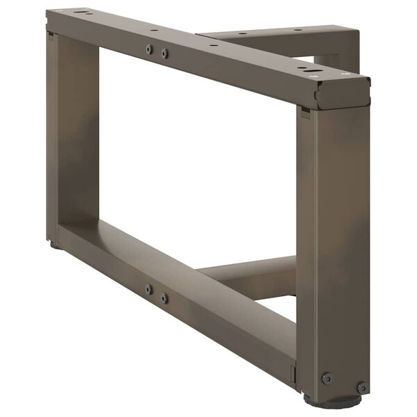 vidaXL Nohy konferenčn&eacute;ho stol&iacute;ka v tvare T, 2 ks, čierne, 70x25x(30-31) cm, oceľov&eacute;