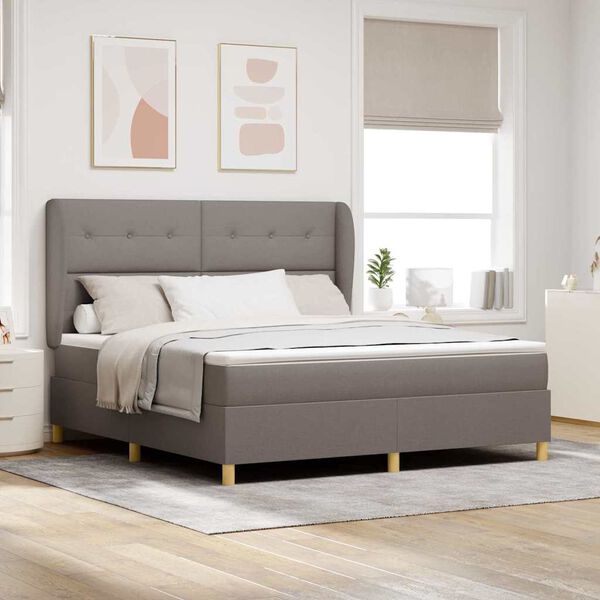 vidaXL Boxspring posteľ s matracom tmavo&scaron;ed&aacute; 90x190 cm Sivohned&aacute; l&aacute;tka