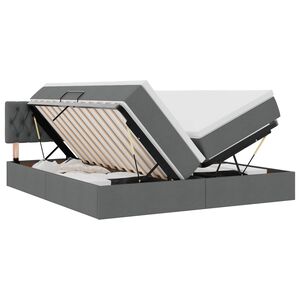 vidaXL Posteľ so svetlami LED di&oacute;dy Tmavo &scaron;ed&aacute; 180 x 200 cm l&aacute;tka