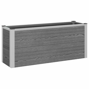 vidaXL Vyv&yacute;&scaron;en&yacute; z&aacute;hradn&yacute; z&aacute;hon Siv&aacute; 100 x 30 x 42 cm WPC a hlin&iacute;k