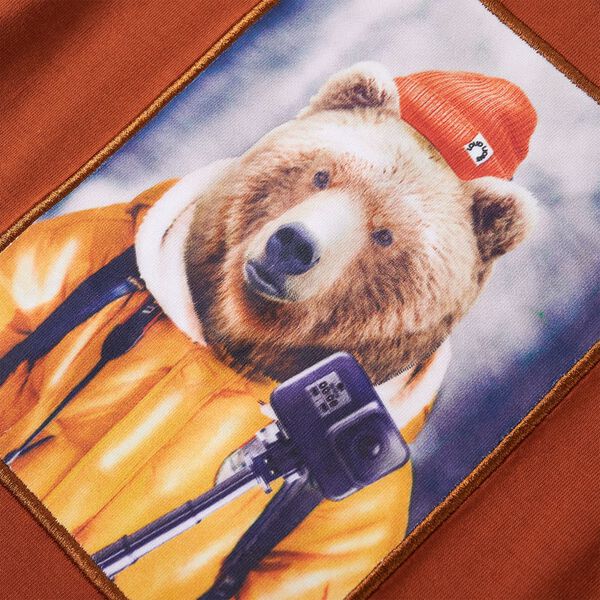 Detské tričko s dlhými rukávmi spálená oranžová 92