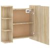 vidaXL Zrkadlová skrinka s LED dub sonoma 70x16,5x60 cm