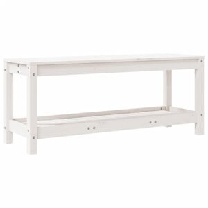 vidaXL Z&aacute;hradn&aacute; lavica biela 108x35x45 cm mas&iacute;vna borovica