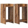 vidaXL Stojan na rastliny s poličkou 2 pcs Star&eacute; drevo 30 x 30 x 60 cm