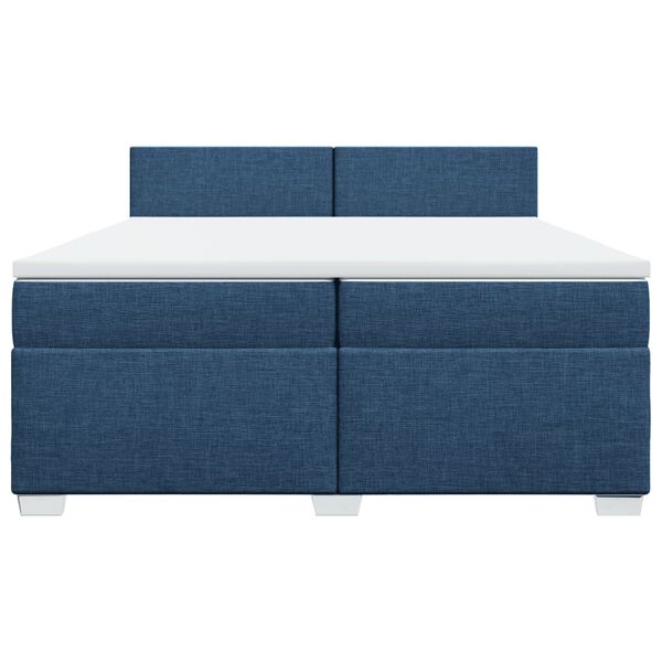 vidaXL Boxspring posteľ s matracom modr&aacute; 200x200 cm l&aacute;tka
