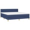 vidaXL Posteľn&yacute; r&aacute;m boxspring s matracom modr&yacute; 160x200 cm l&aacute;tka