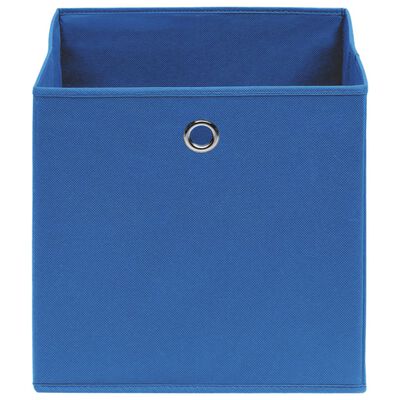vidaXL Úložné boxy 10 ks, netkaná textília 28x28x28 cm, modré
